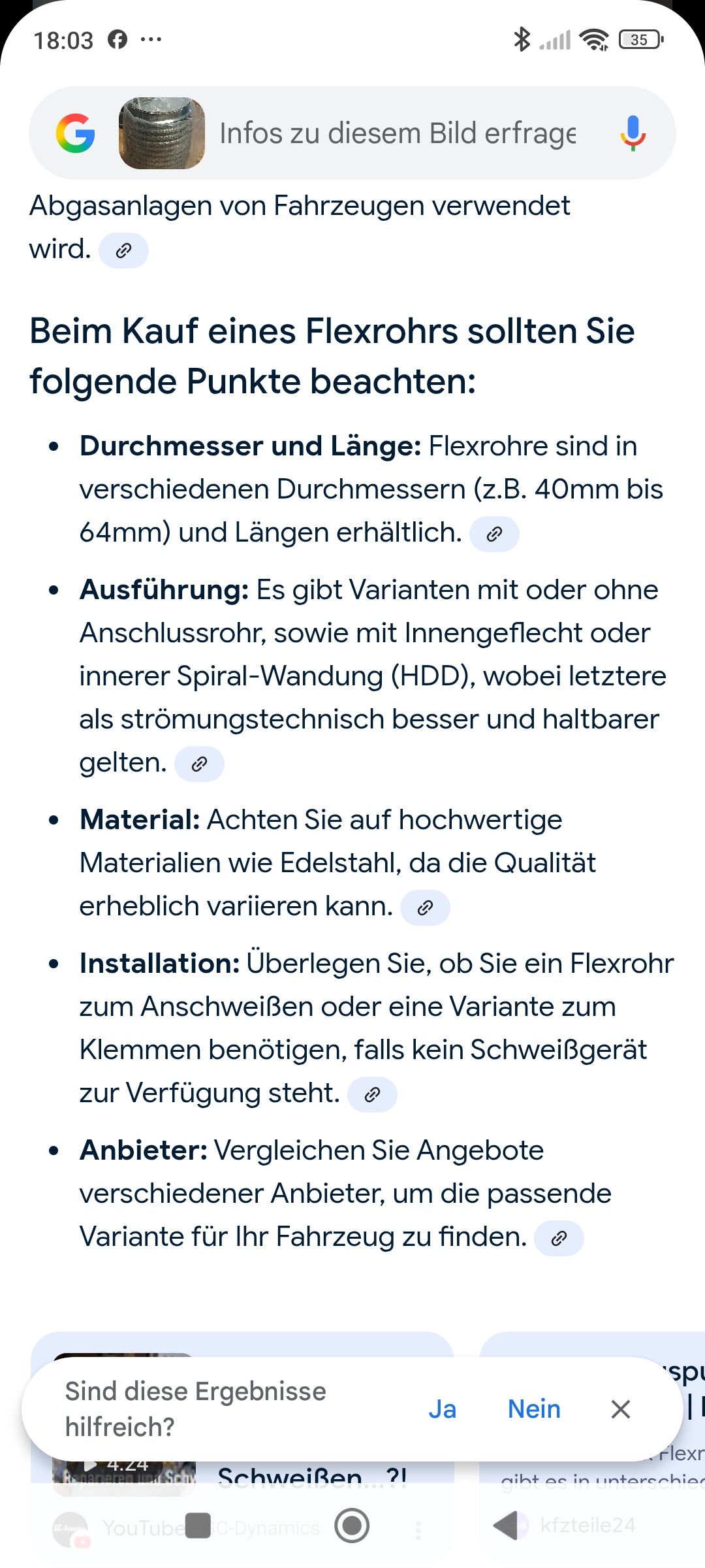 Flexrohr Pkw