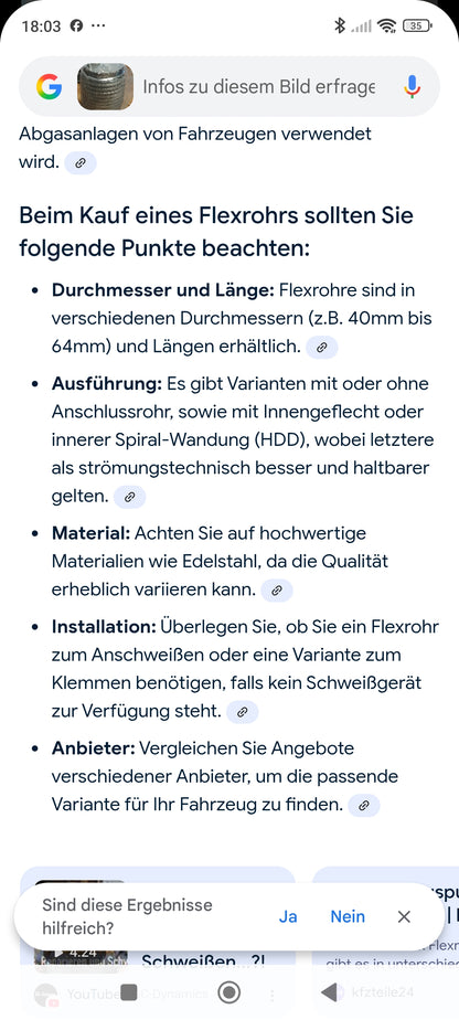Flexrohr Pkw