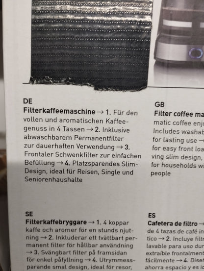 Filter Kaffemaschine