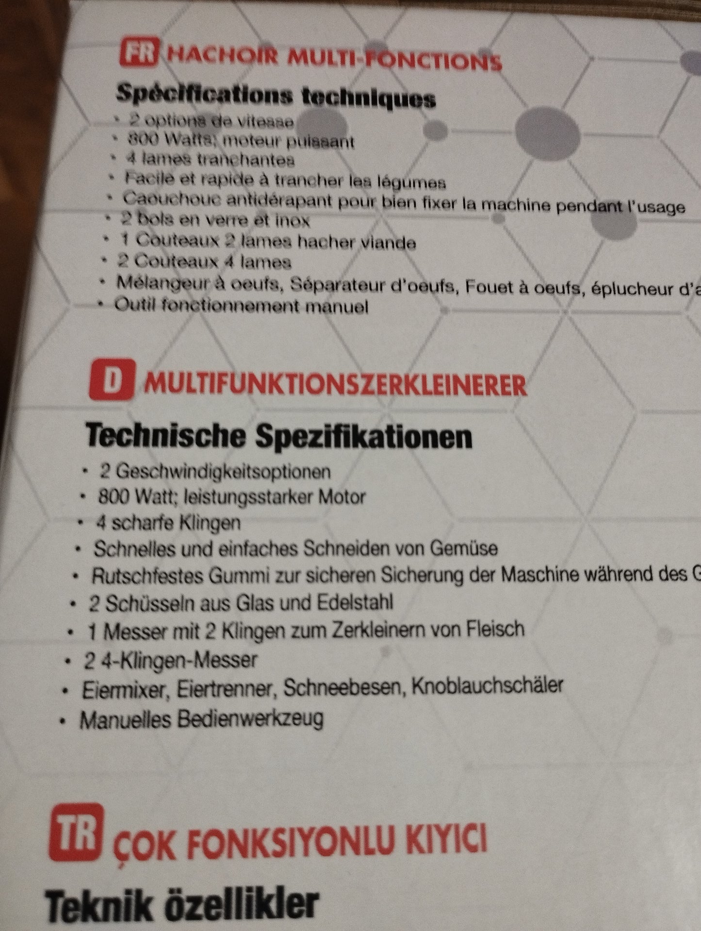 Multifunktionszerkleinerer
