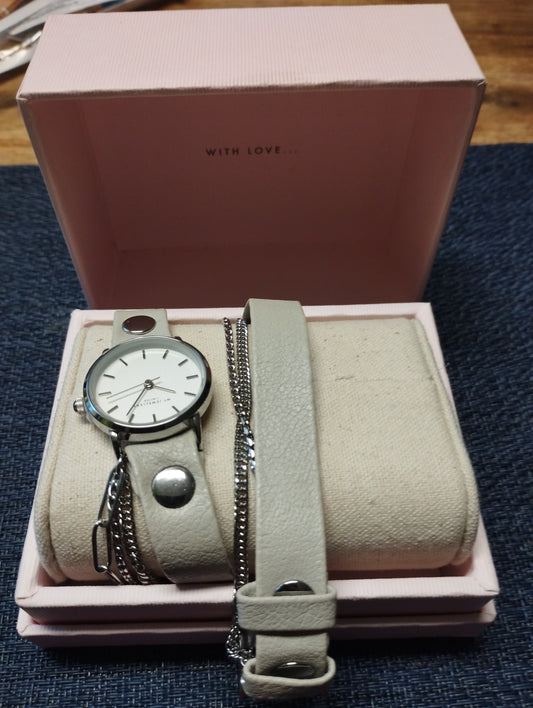 Damen Armbanduhr mit integriertem Armband