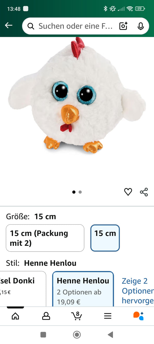 Glupschi Stoffhenne